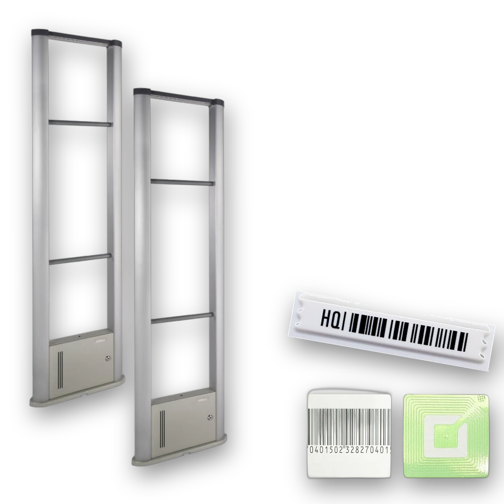 EAS pedestal pair with a hard tag