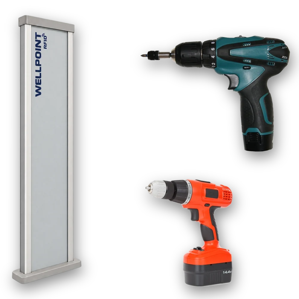 WELLPOINT RFID pedestal with cordless power tools for tool management